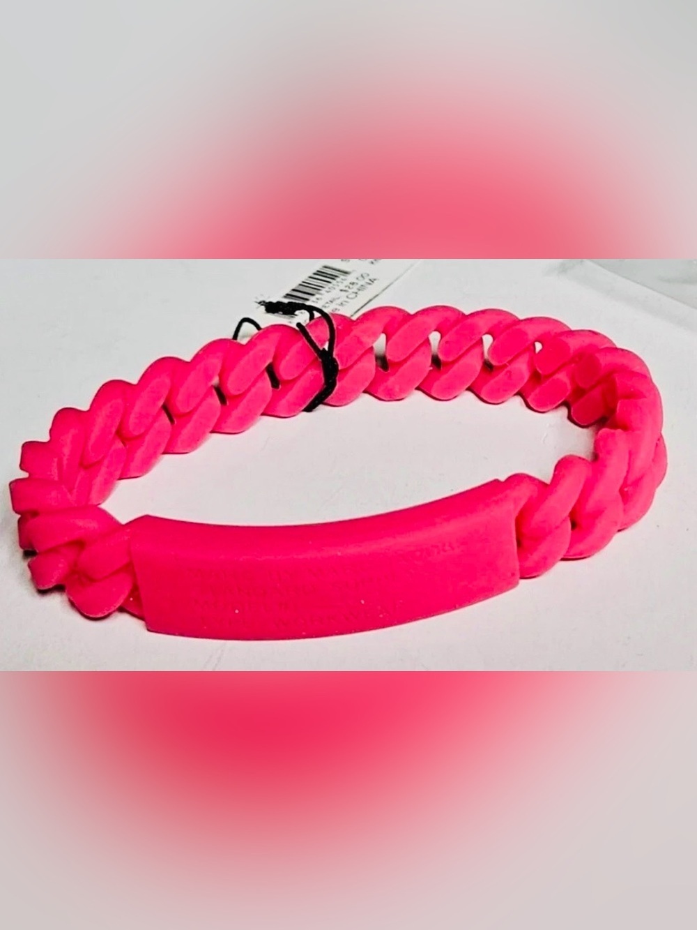 Marc By Marc Jacobs Pink Silicone Bracelet